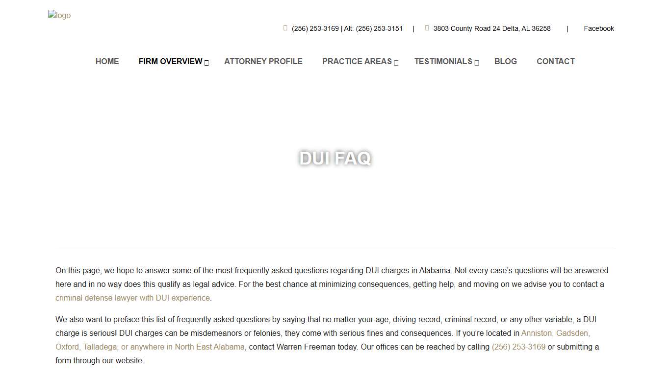 DUI FAQ Warren Freeman Attorney At Law